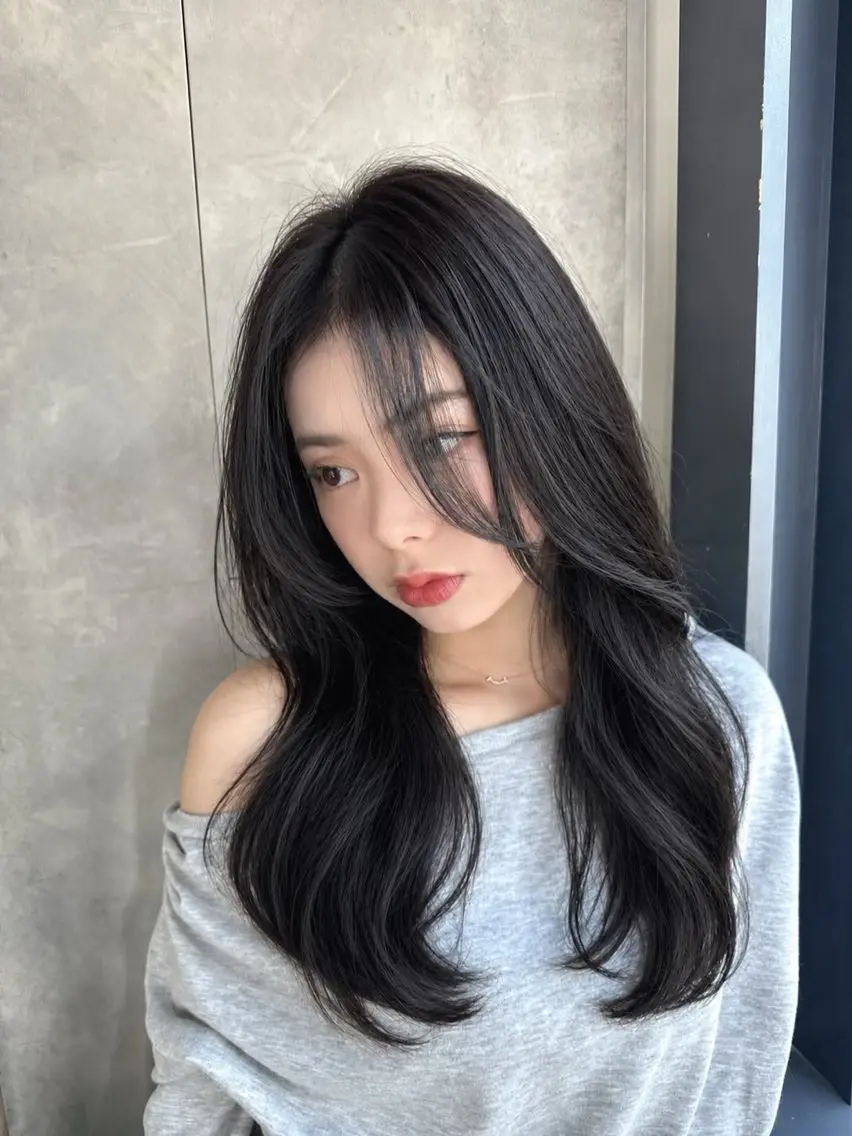 ロング rioカットカラー ♡韓国レイヤーのヘアスタイル