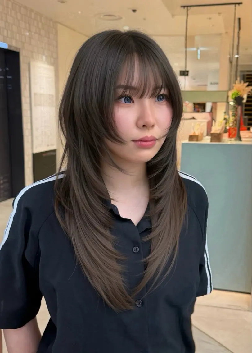ロング ハッシュカット ハッシュカット/ ハイトーン特化 りむのヘアスタイル