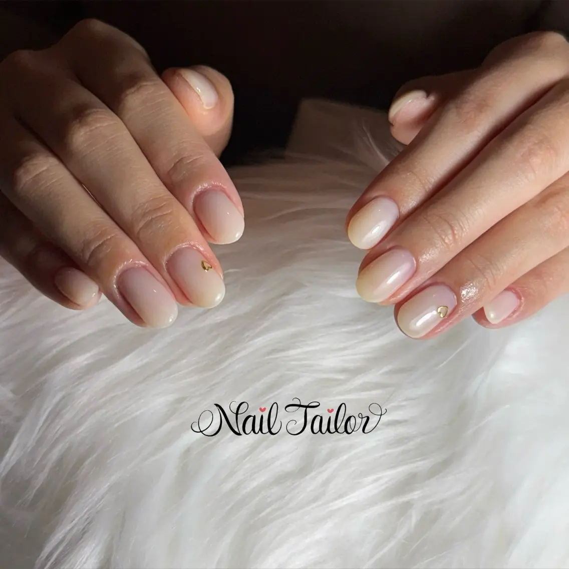 ネイル ガーリー ハート ワンカラーネイル ショートネイル シンプルネイル ハンドネイル NailTailor ネイルテイラーのネイルデザイン