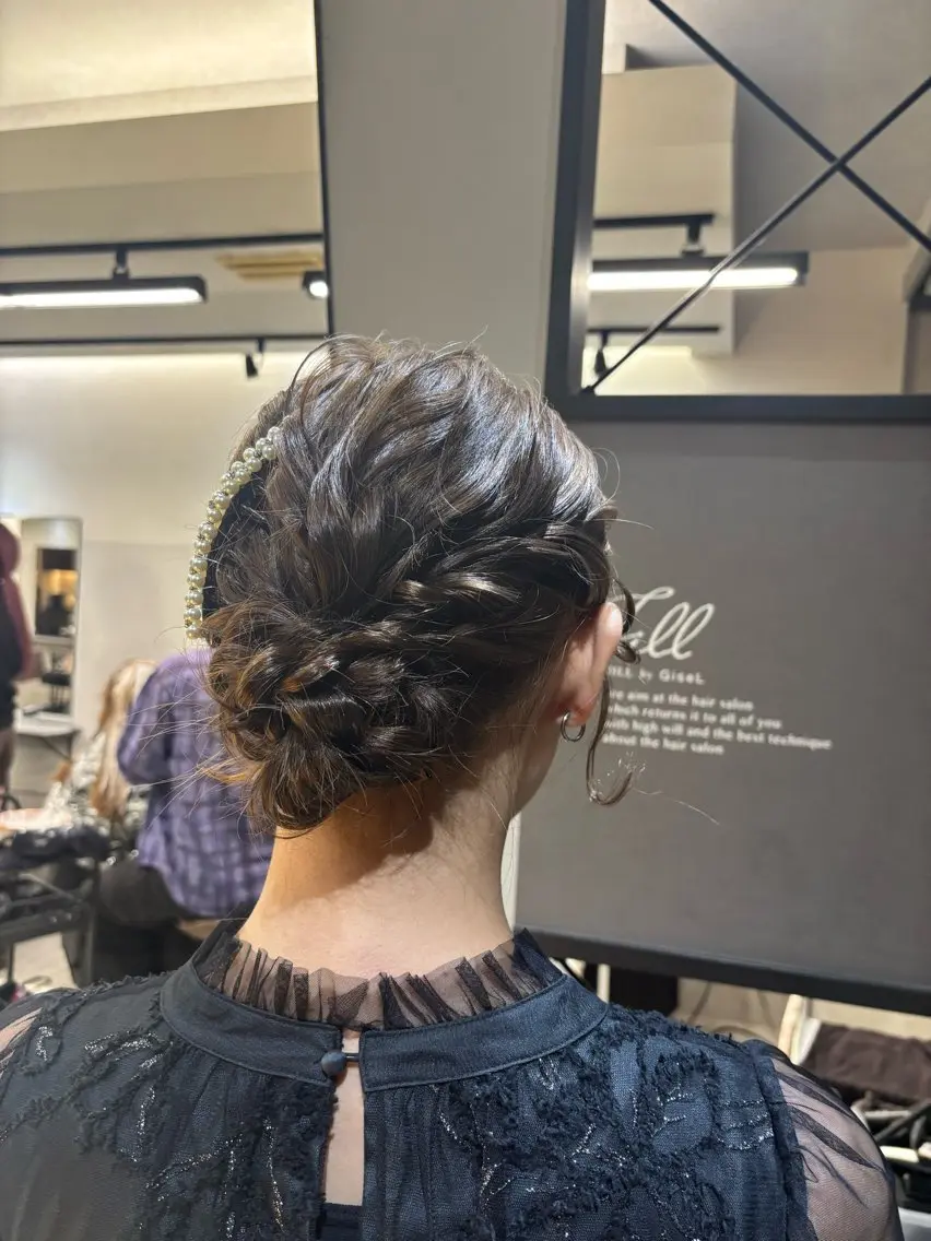ヘアアレンジ ヘアセット ブリーチなしWカラー ヘアセット菜希のヘアスタイル