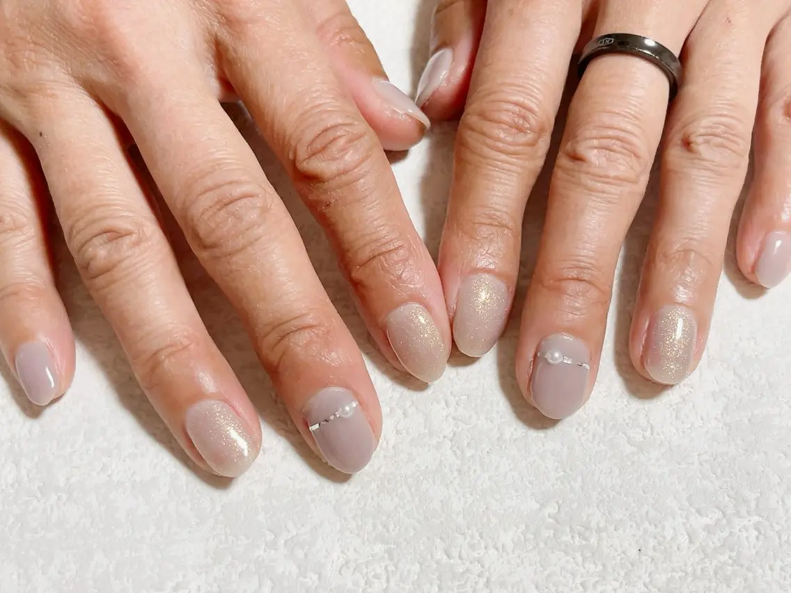 ネイル ジェルネイル 韓国ネイル メンズネイル パラジェル シンプルネイル kiki nail たまプラーザのネイルデザイン