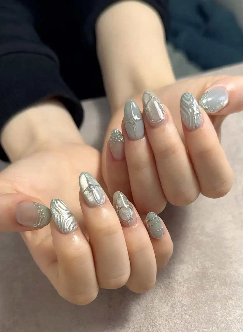 ネイル 成人式 持ち込み ハンドネイル Monica nails/福島のネイルデザイン