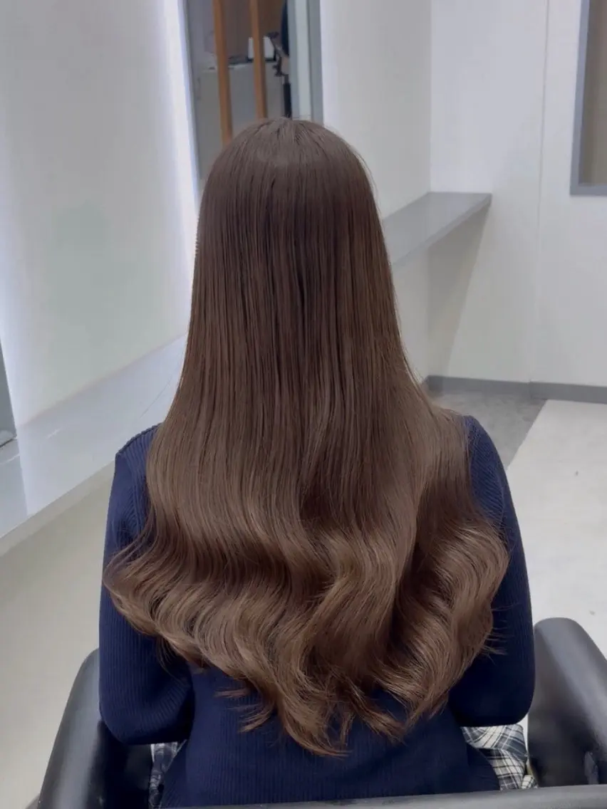 ロング カット ヘアカラー トリートメント ioe 心斎橋のヘアスタイル
