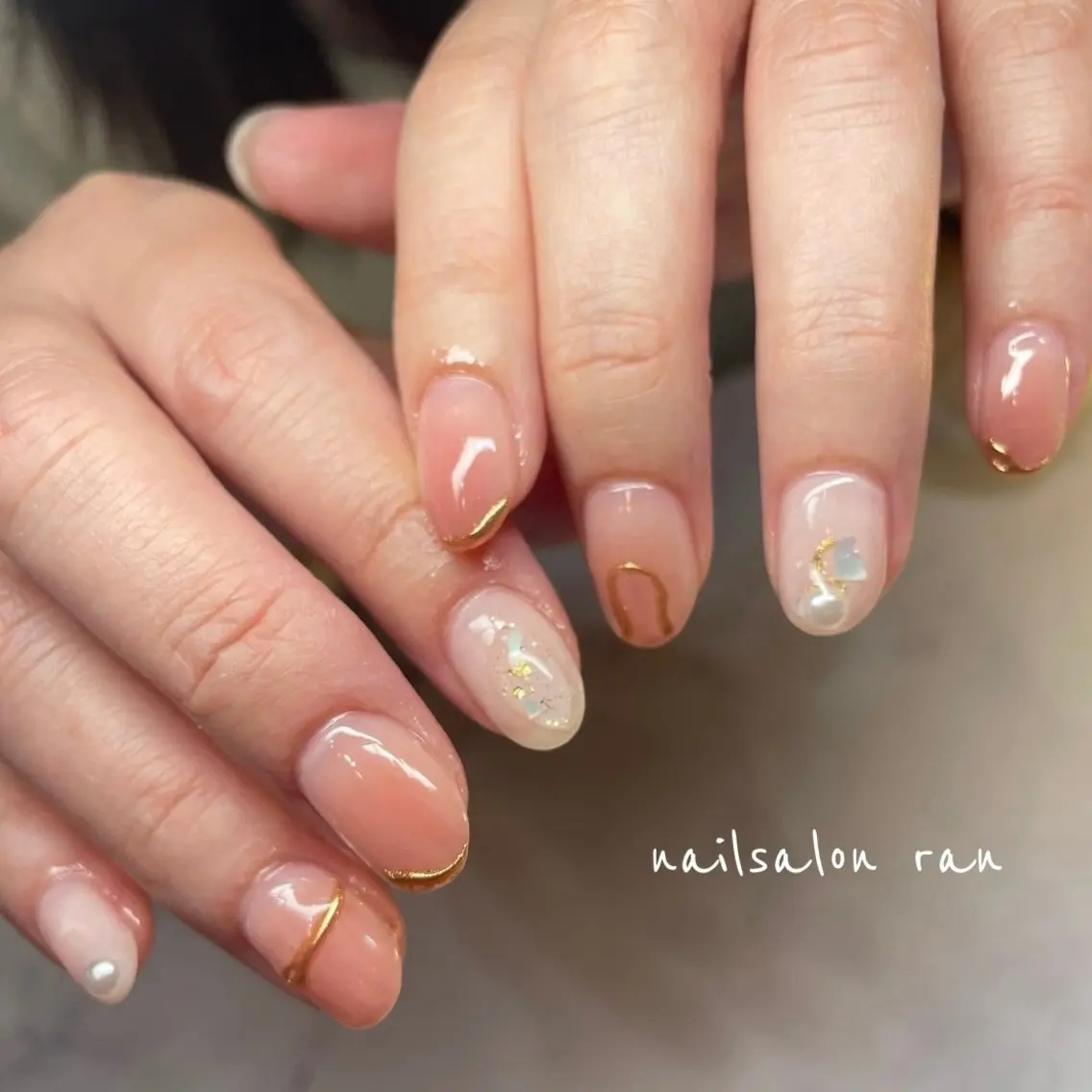ネイル アートネイル ミラーネイル ハンドネイル ハンドケア nailsalon ranのネイルデザイン