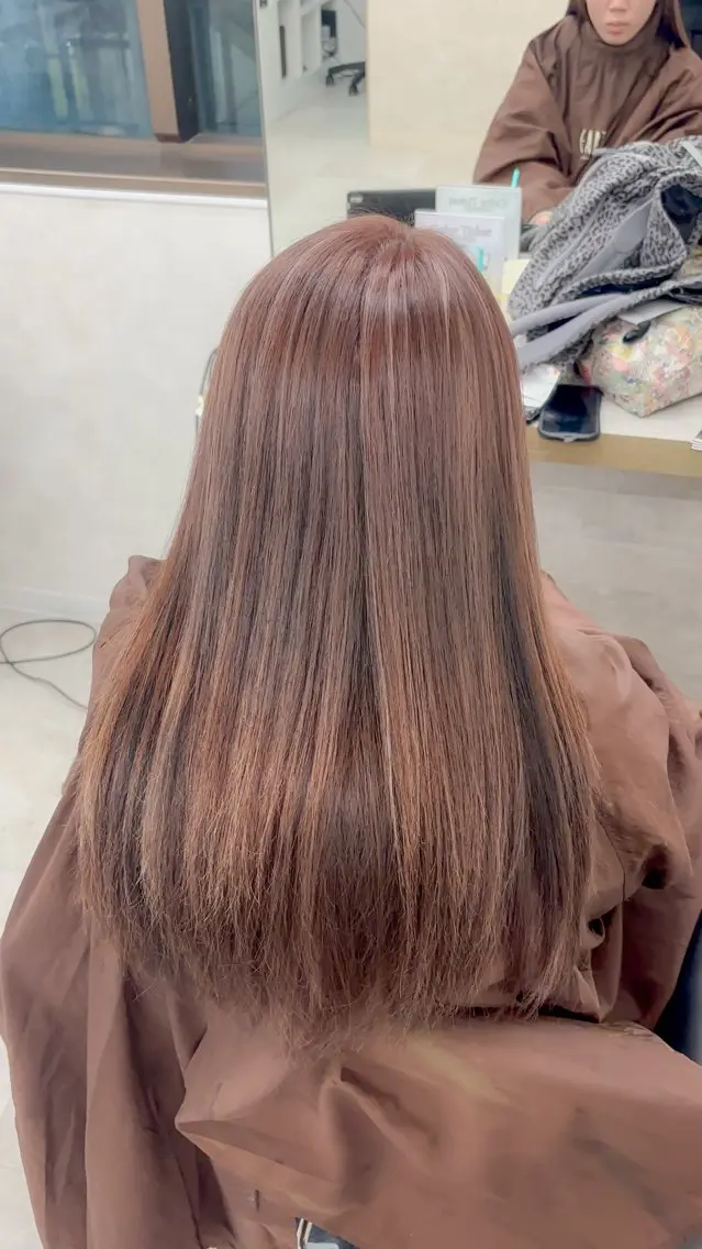 カラー ヘアカラー 暖色/髪質改善/ ツヤ髪🎀本田愛来のヘアスタイル