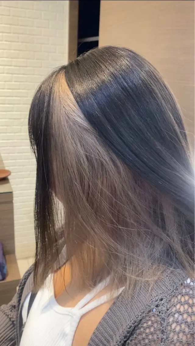 ミディアム カラー ブリーチ デザインカラー 🎀ブリーチ/メンズ ひより🎀のヘアスタイル