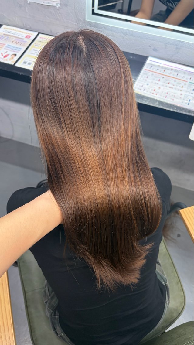 カラー カット ヘアカラー トリートメント やぶかみ りんのヘアスタイル