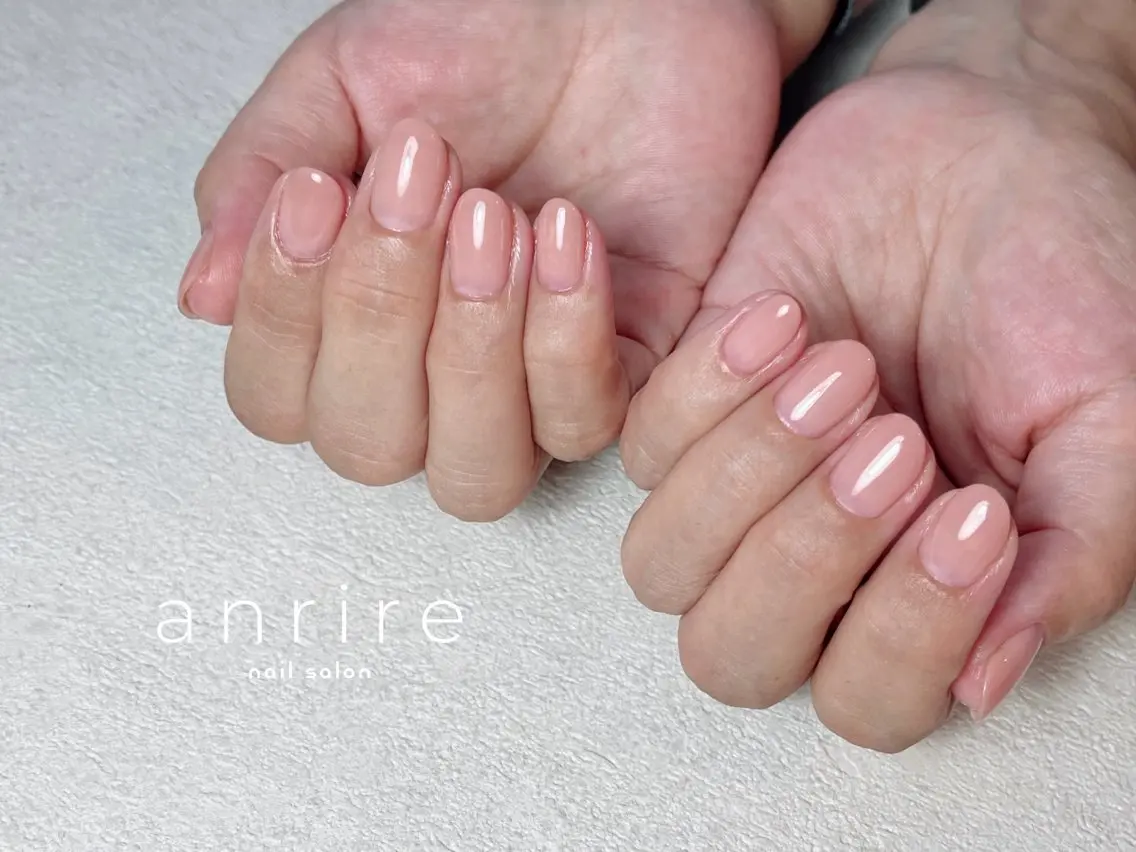 ネイル ジェルネイル グラデーション 氷ネイル・うるうるネイル オフィスネイル ワンカラーネイル ハンドネイル nailsalon anrireのネイルデザイン