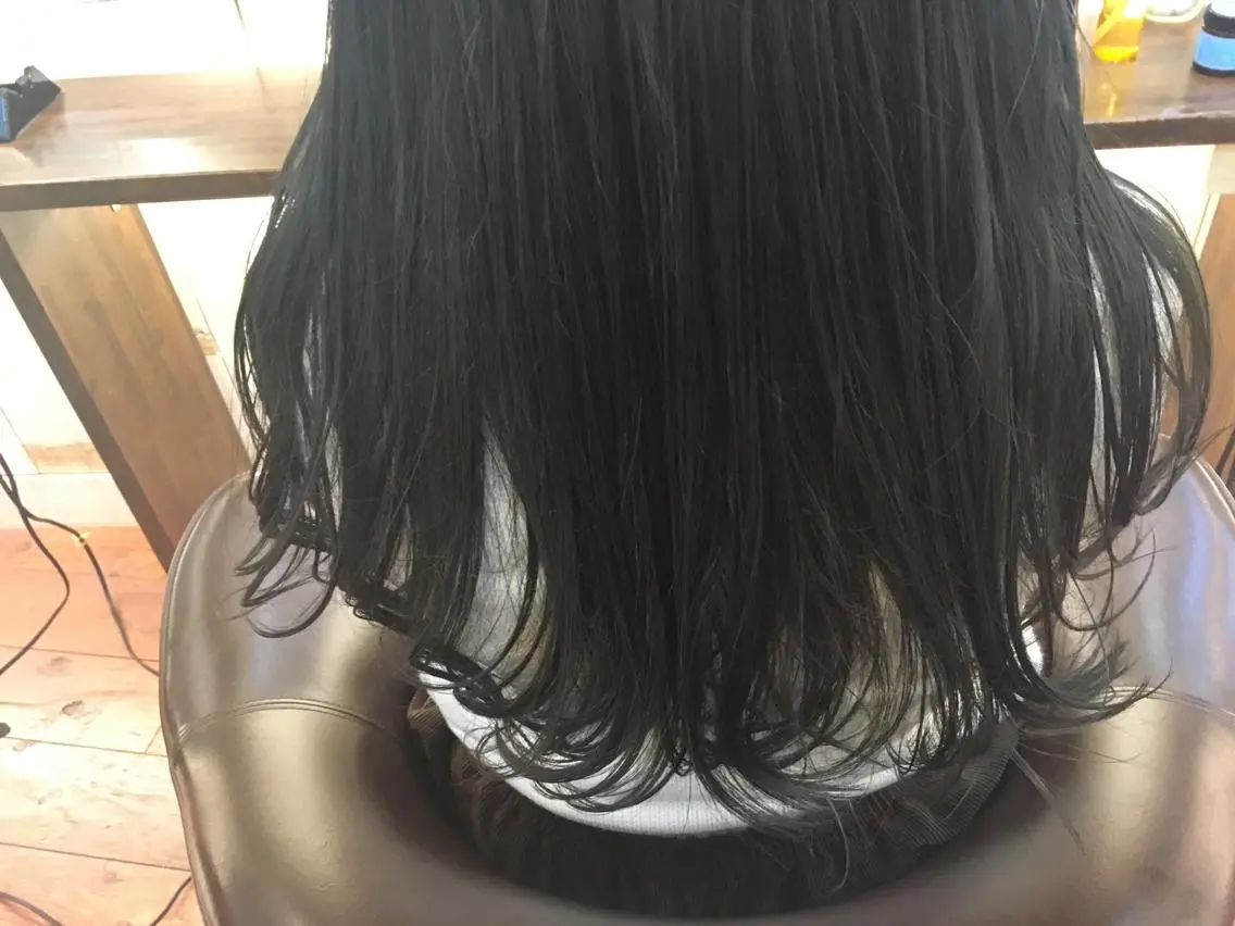 ロング カラー アッシュ ブルーカラー ブルーアッシュ Lagom なかだのヘアスタイル