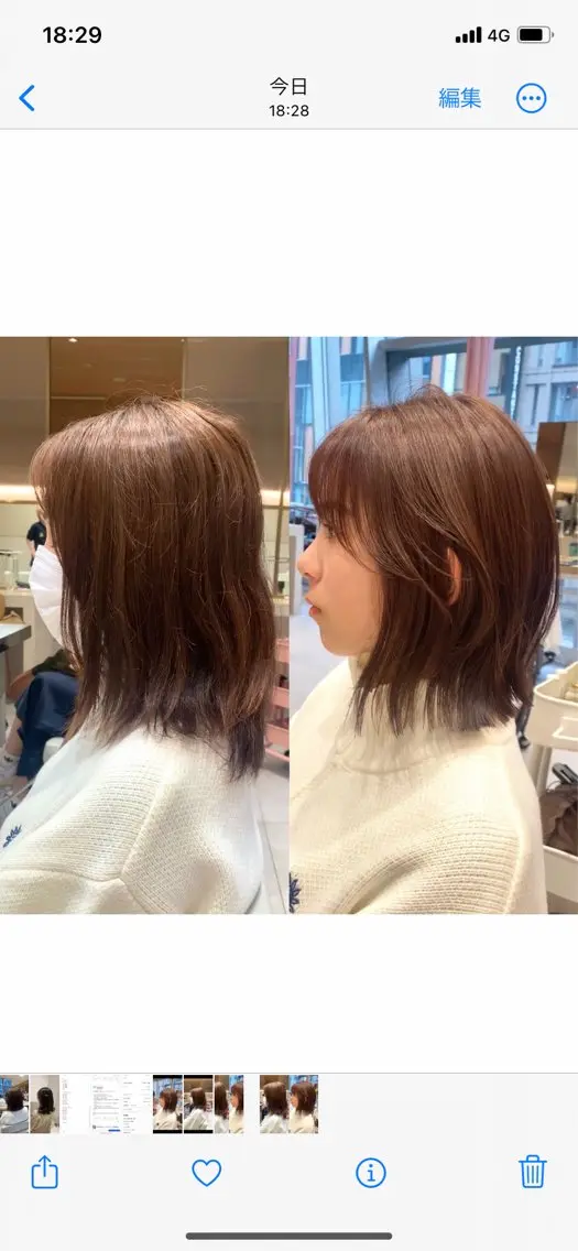 ショート カラー パーマ ヘアアレンジ ボブレイヤー ブラウンカラー グレージュ パープルカラー パープルブラウン カット ヘアカラー トリートメント ヘアセット 小野寺瑞希 /最小顔カットのヘアスタイル