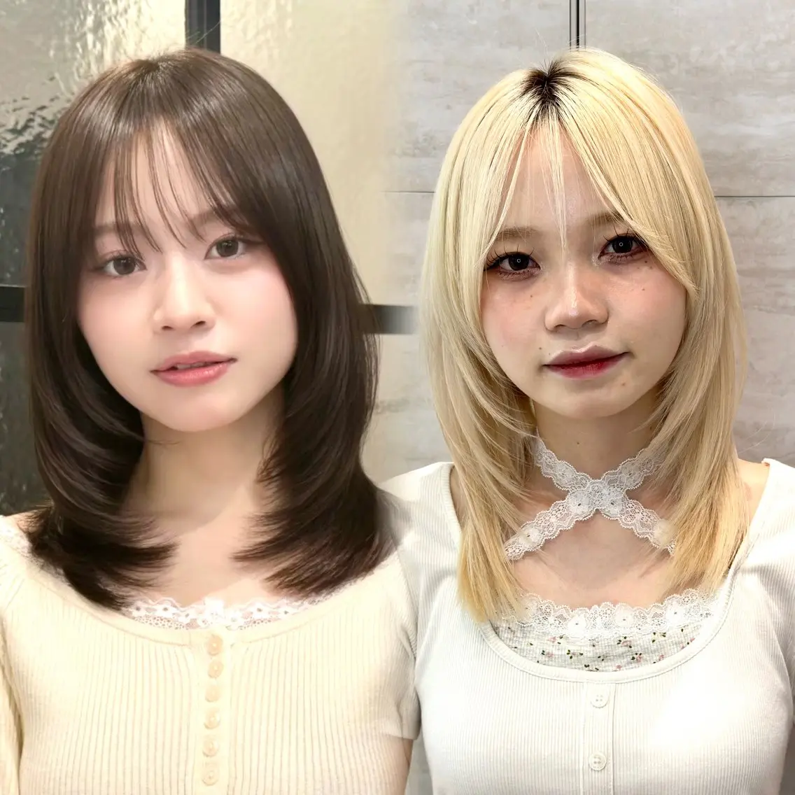 ミディアム カラー ヘアアレンジ 🌟縮毛矯正/レイヤ ー/小顔 toukiのヘアスタイル
