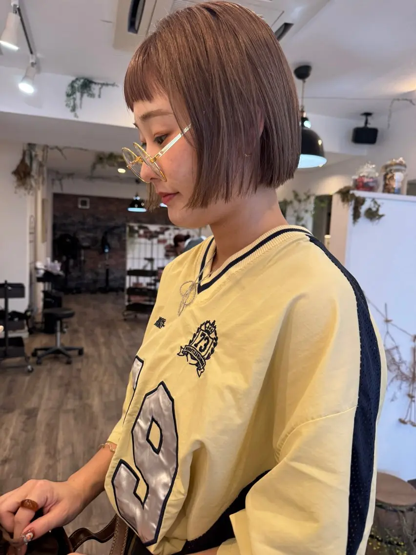 ショート カラー ベージュカラー ミルクティーベージュ ボブ ヘアカラー m ā l o.🌷 サカモトマイコのヘアスタイル