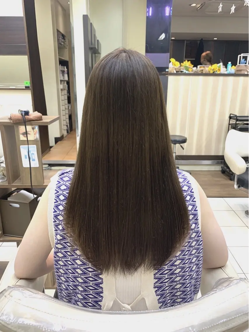 ロング パーマ ブリーチでもできる 縮毛矯正相原慎🌈のヘアスタイル