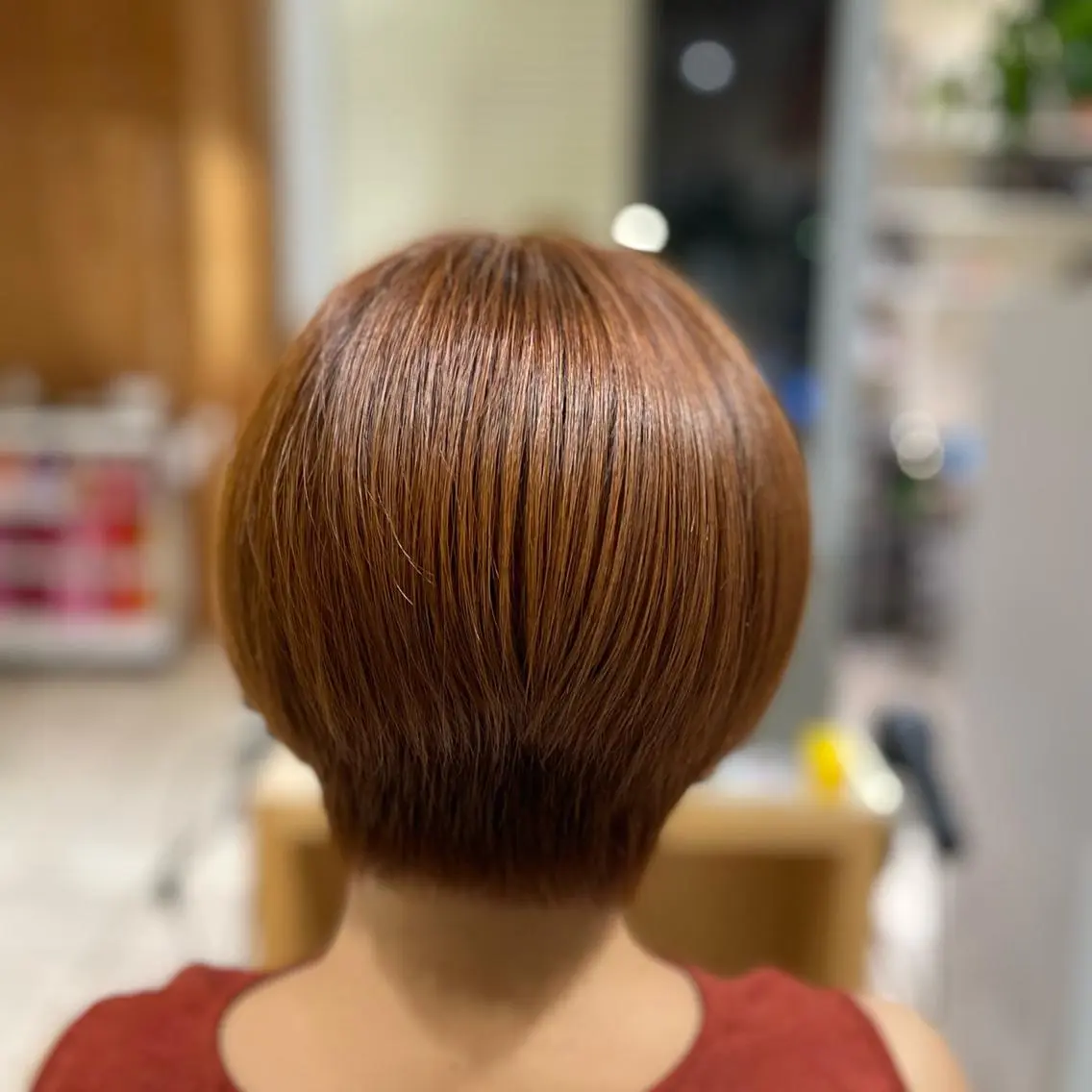 ショート カラー ベージュカラー オレンジ オレンジベージュ 萩原 琳之祐のヘアスタイル