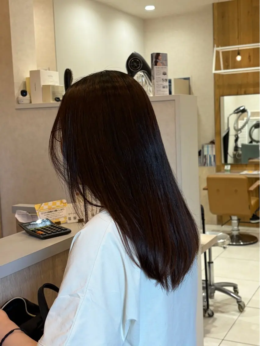 セミロング 縮毛矯正 ⭐️うる艶カラー 募集　まゆ⭐️のヘアスタイル