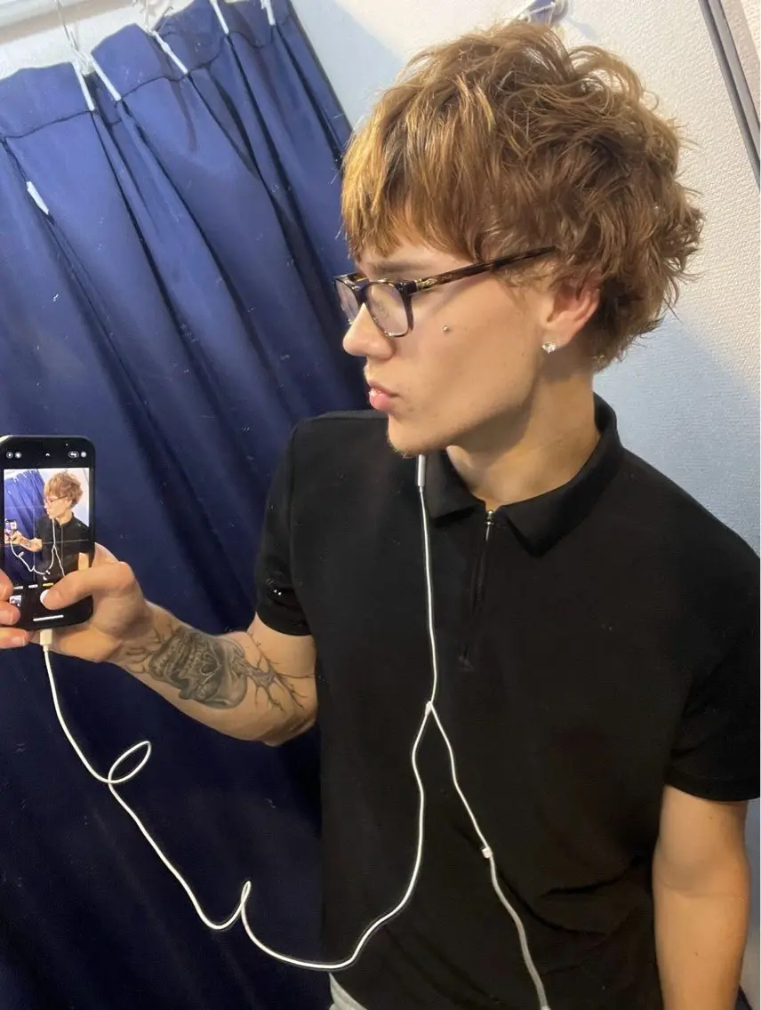 ショート パーマ メンズ レタッチ原宿 あいのヘアスタイル