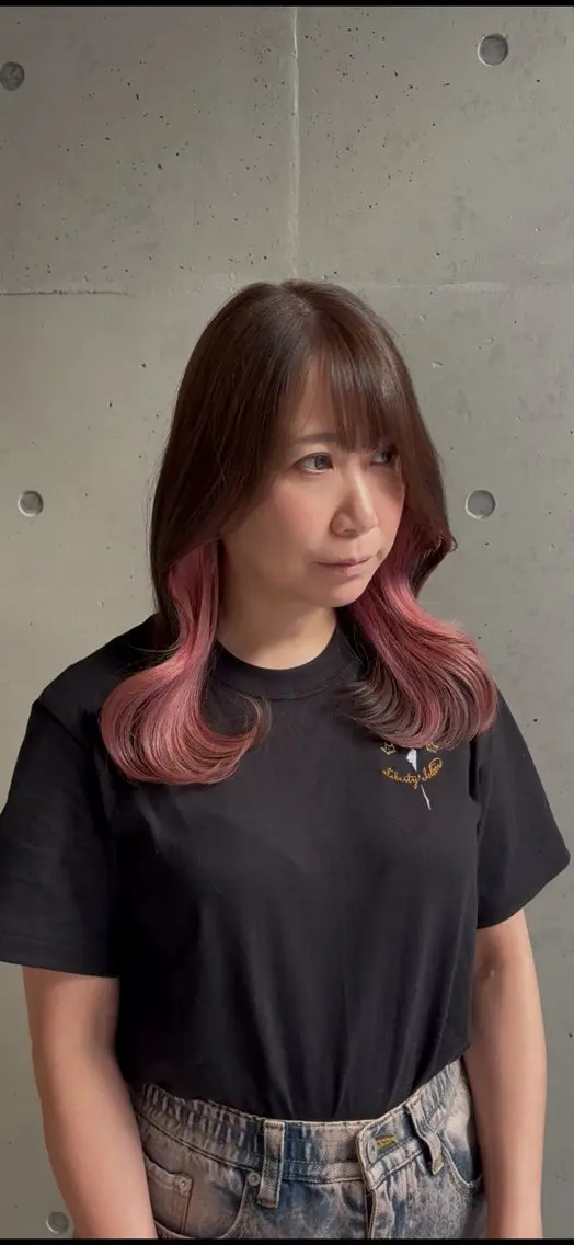 ミディアム カラー ヘアアレンジ カット ヘアカラー 名駅/垢抜けカラー/ 髪質改善/リナ♡のヘアスタイル