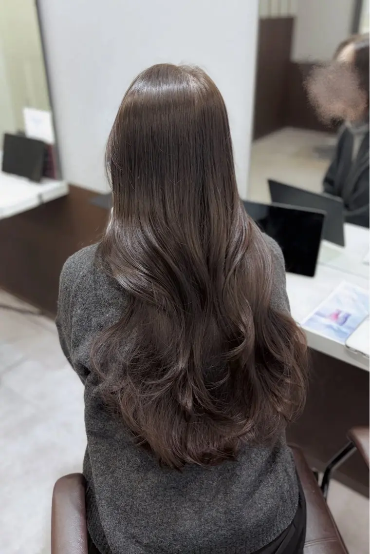 ロング ケアカラー 髪質改善 カット ヘアカラー 梅田/髪質改善特化/ 艶カラー🫧さくらこのヘアスタイル
