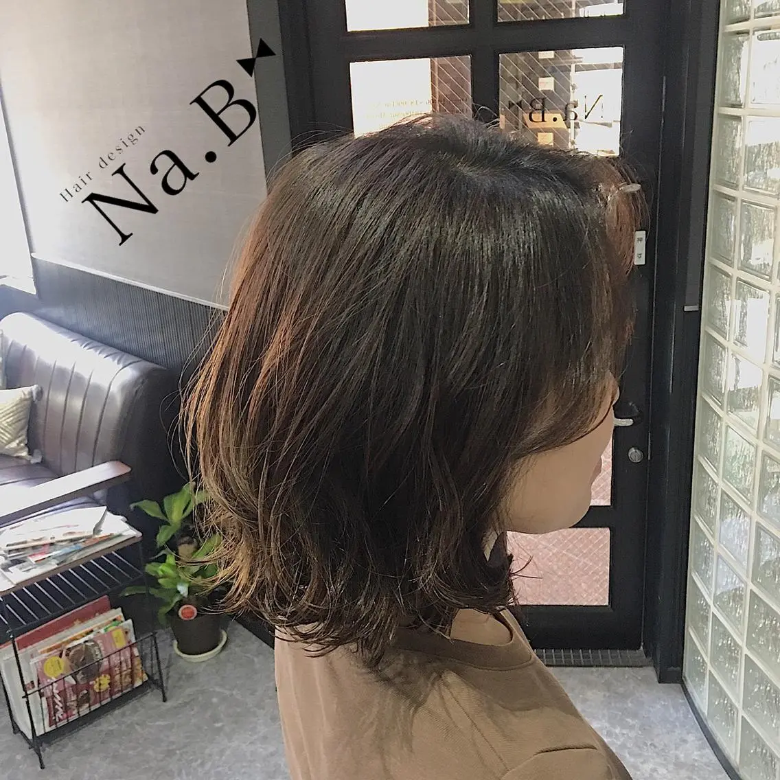 ミディアム カラー パーマ ヘアアレンジ ジユン 지윤のヘアスタイル