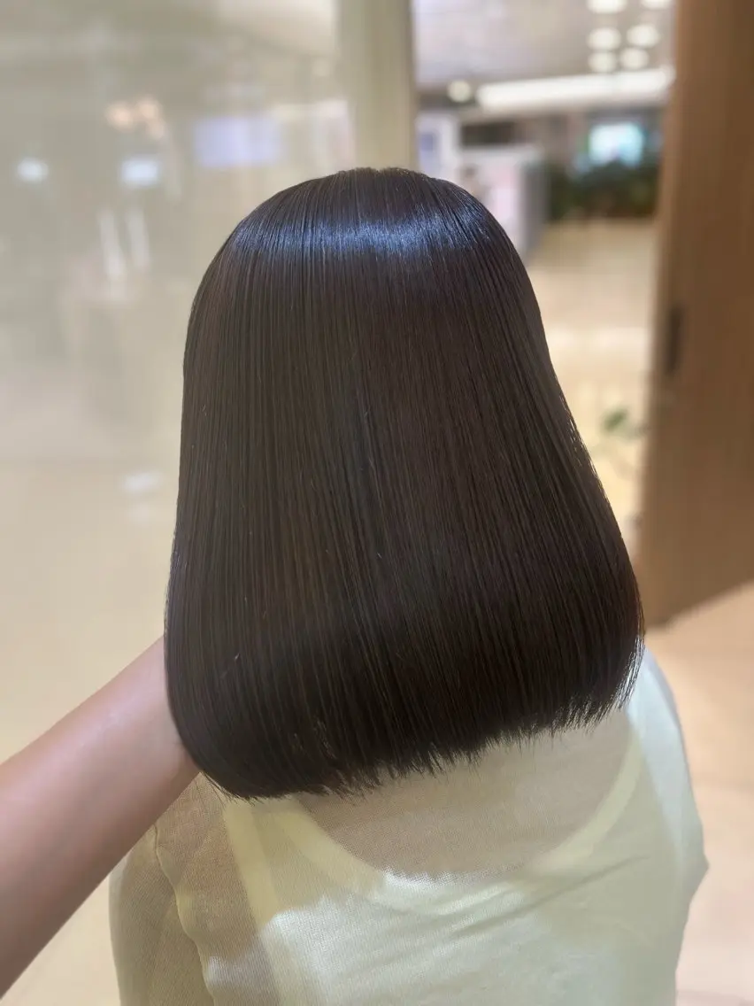 ミディアム カラー カット ヘアカラー トリートメント 縮毛矯正/髪質改善/ 艶髪ササキナツミのヘアスタイル