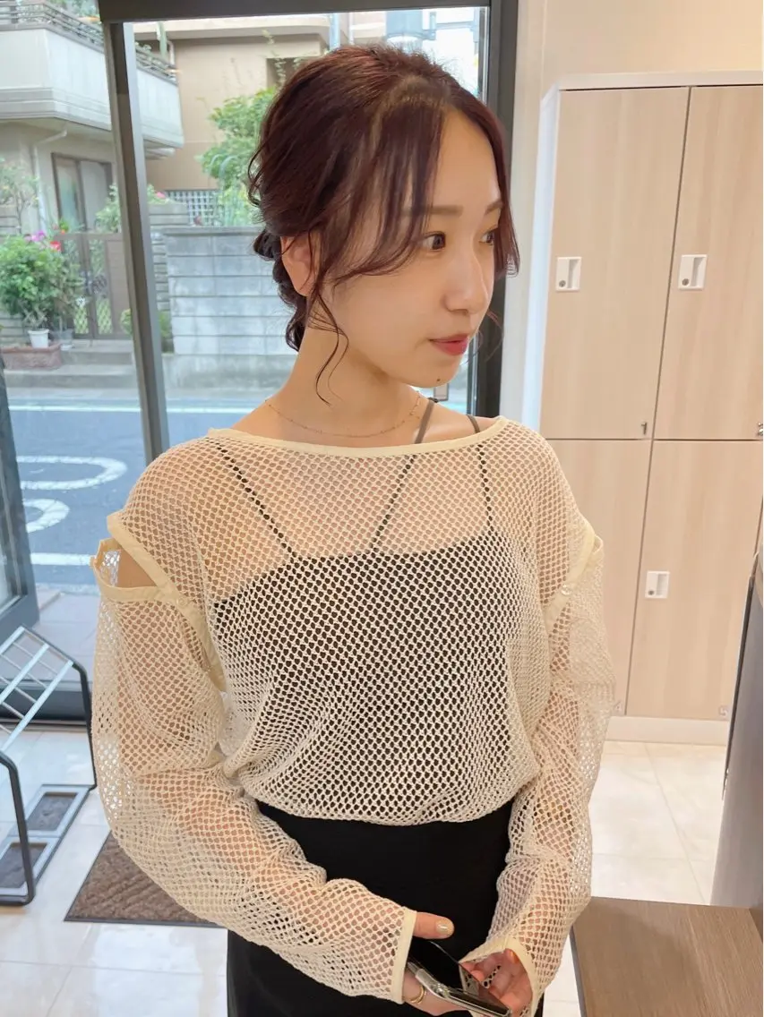 ヘアアレンジ 簡単アレンジ ヘアカラー トリートメント 【ボブ/個室サロン】 癒し空間mimuraのヘアスタイル