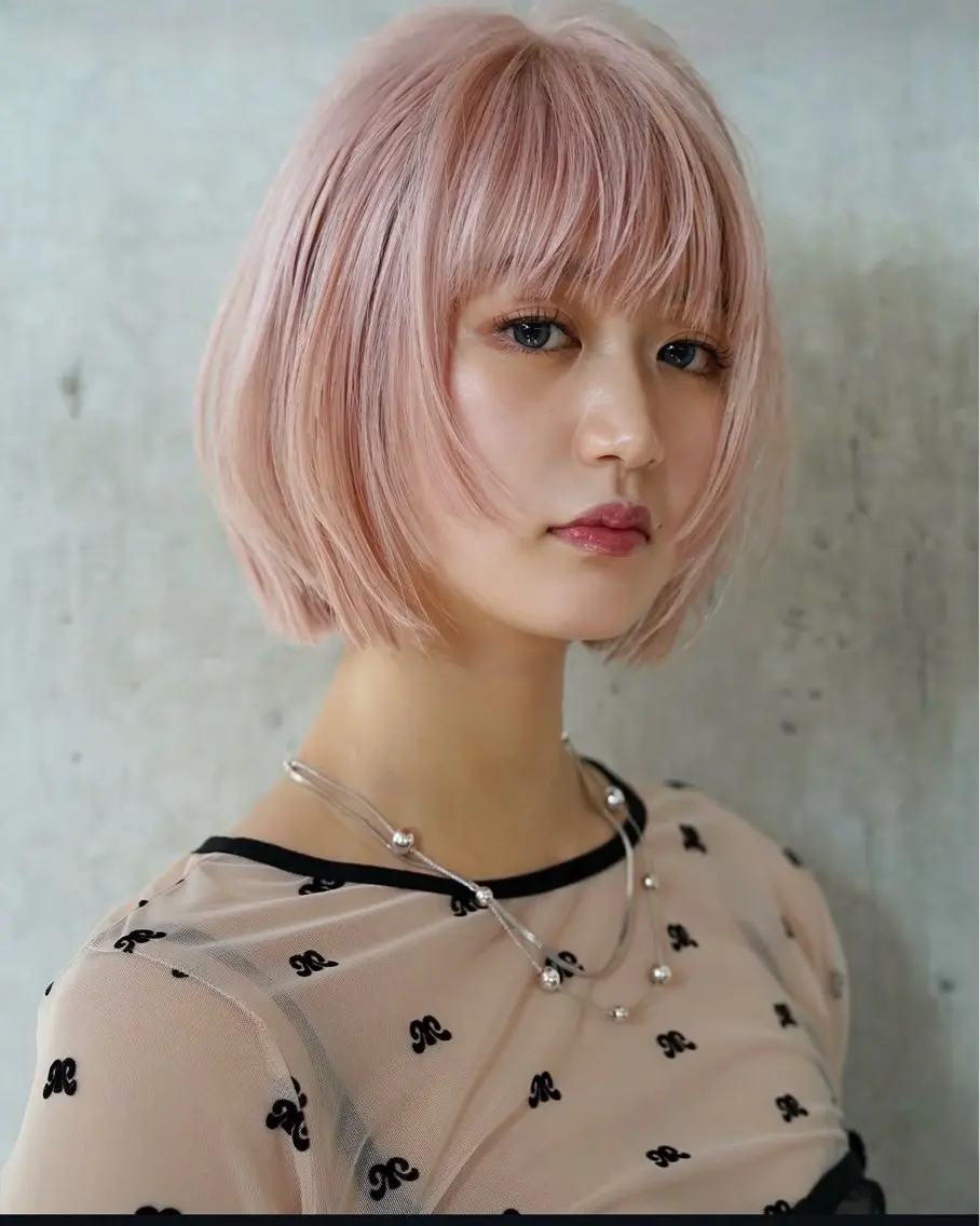 ショート カラー ヘアアレンジ キッズ ボブ ショートヘア 栄💗レイヤー｜ショ ートカット｜haruのヘアスタイル