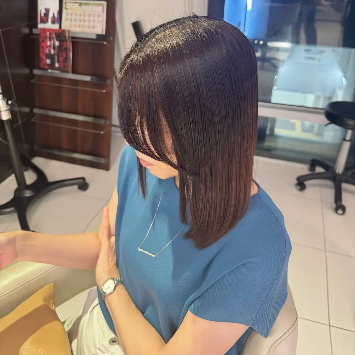 ミディアム 縮毛矯正 石井 紗弥🎀🫧/ 日本橋人形町店✨️のヘアスタイル