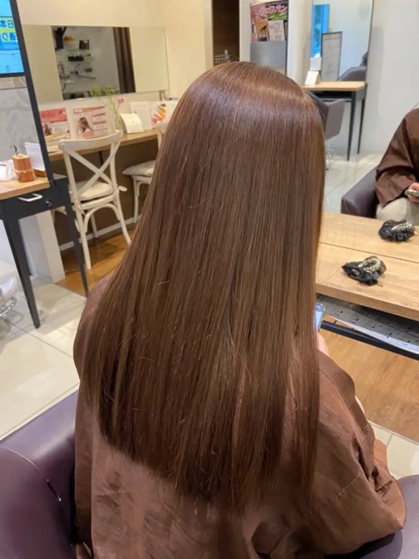 ロング トリートメント トリートメント ヘアセット 艶カラー/レイヤー/ 顔周り/ゆな🕊️のヘアスタイル