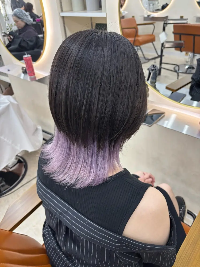 セミロング カラー ヘアカラー トリートメント ハイトーン/ブリーチ 職人🦋森山陽向のヘアスタイル