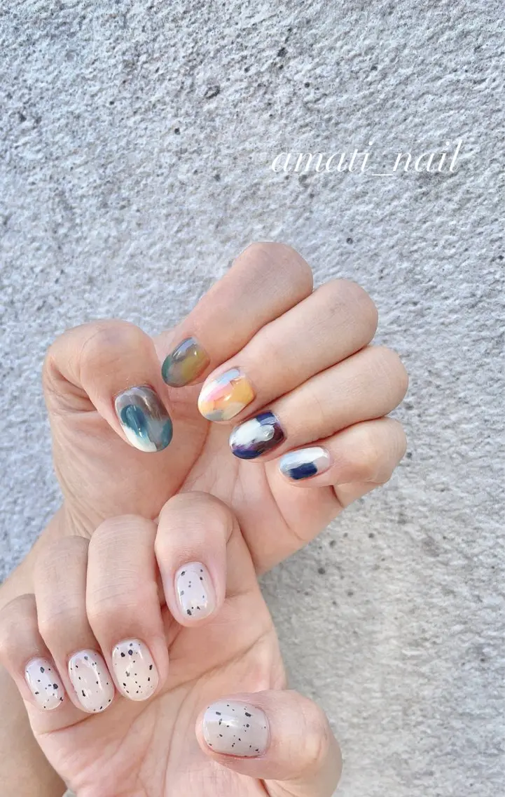 ネイル フットネイル ジェルネイル マグネットネイル ミラーネイル ニュアンスネイル ハンドネイル amati_nail TAKAKOのネイルデザイン