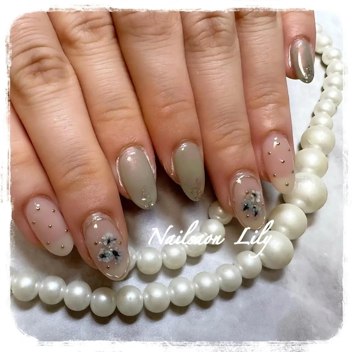 ネイル ハンドネイル Lily*nail 🌻Mii🌻のネイルデザイン