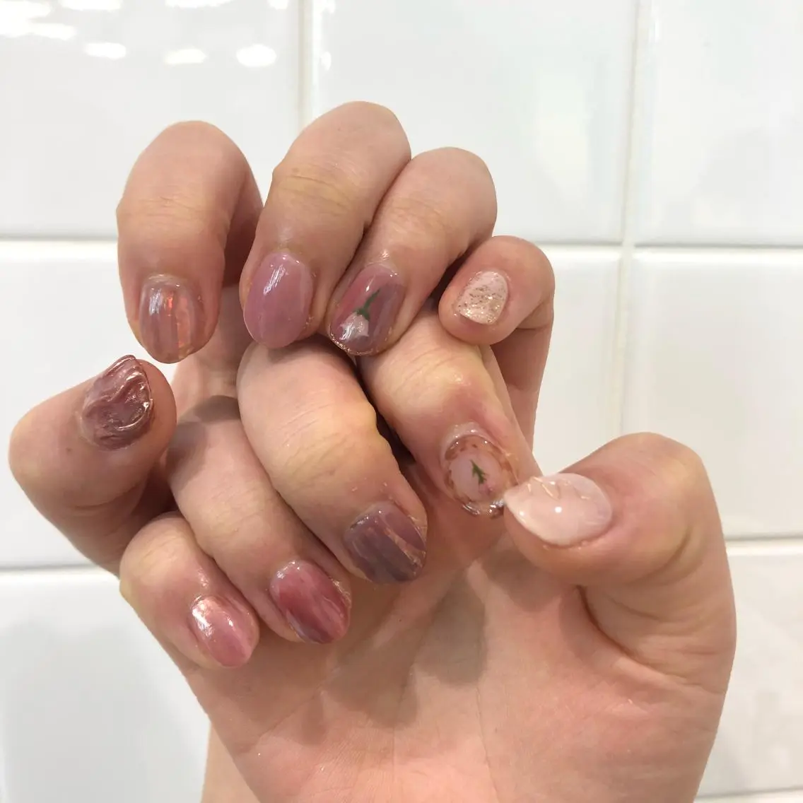 ネイル 【淡色color/ nail】maikoのネイルデザイン