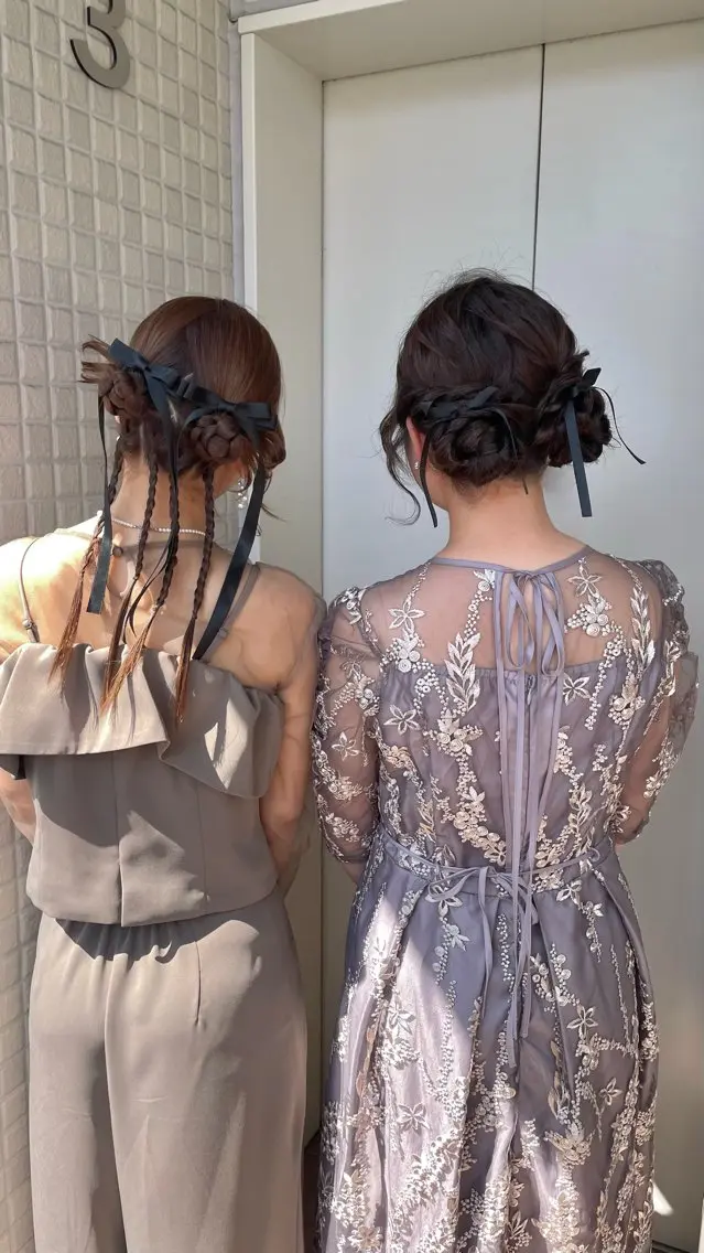 ヘアアレンジ 銀座：似合わせカラー オリーブ🫒アレンジのヘアスタイル