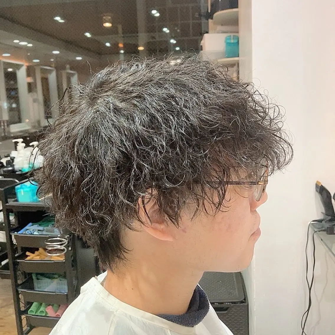 🟦🥈人気No.2🥈メンズカット&波巻きパーマ🌊の写真