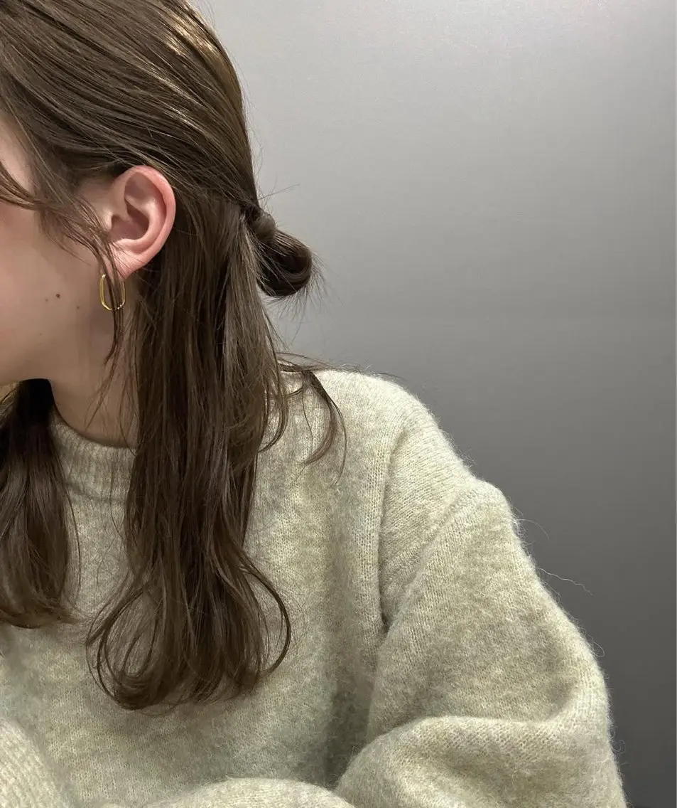 ロング カラー ベージュカラー イルミナカラー オリーブベージュ 透明感カラー🌿 藤沢Lina ななよのヘアスタイル