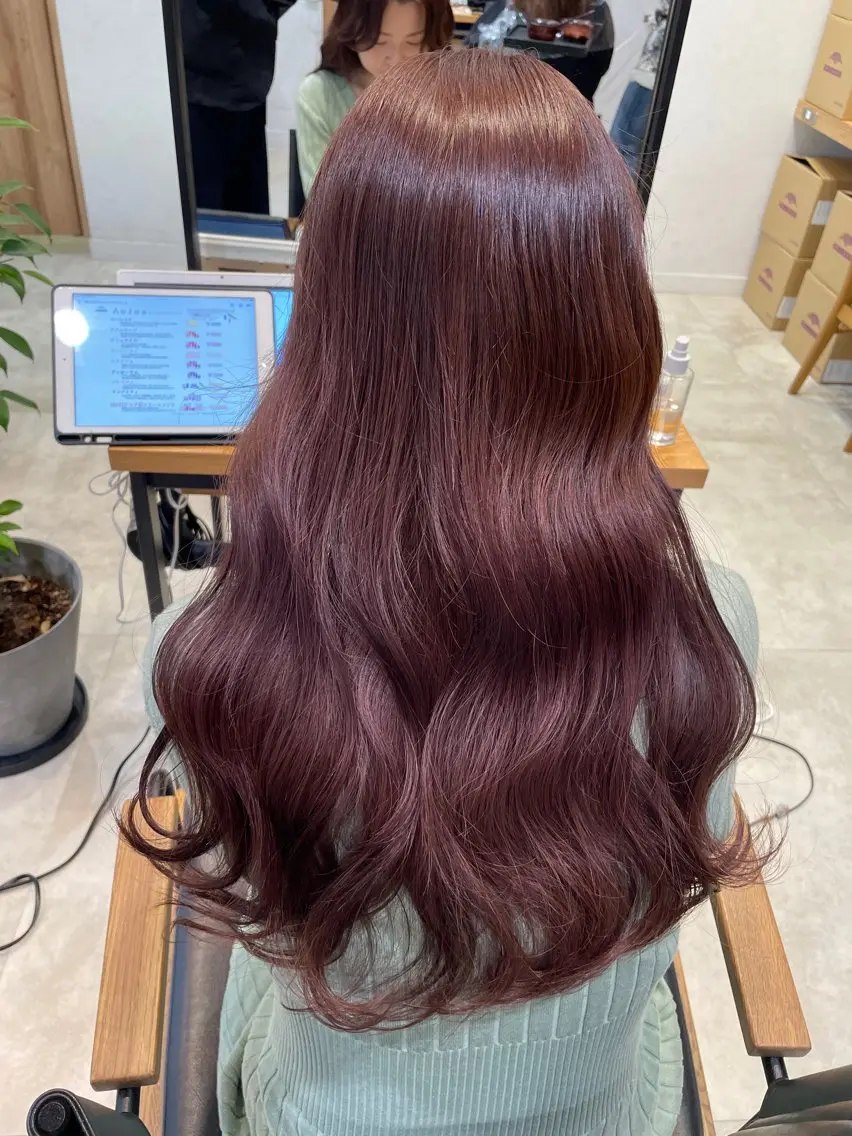 ロング カラー ヘアカラー 似合わせ レイヤー須川のヘアスタイル
