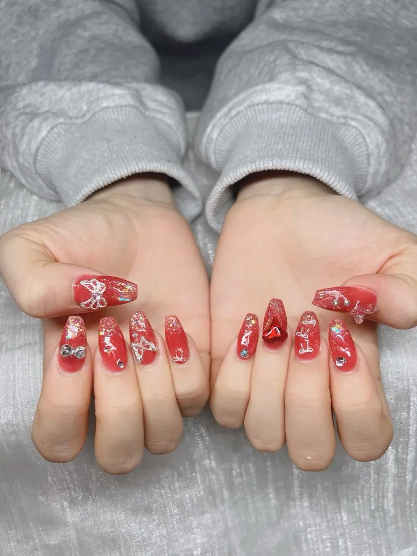 ネイル オーロラネイル チークネイル 長さ出し フットネイル フレンチネイル ハンドネイル Lee Nails チップ長さだし専門店のネイルデザイン