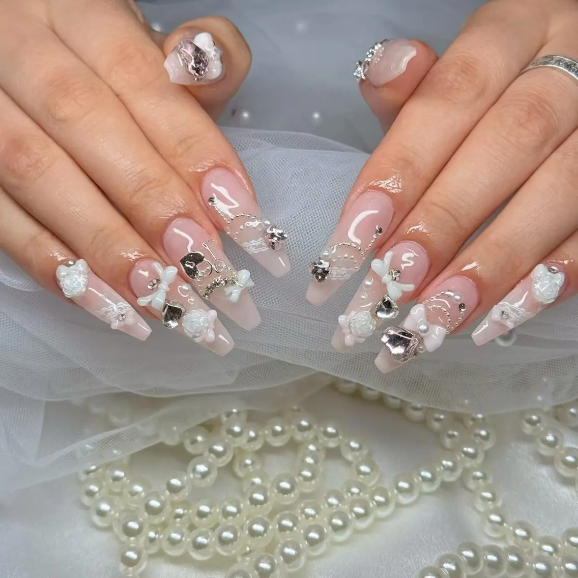 ネイル 長さ出し ワンホンネイル ハンドネイル nailsalon popoのネイルデザイン