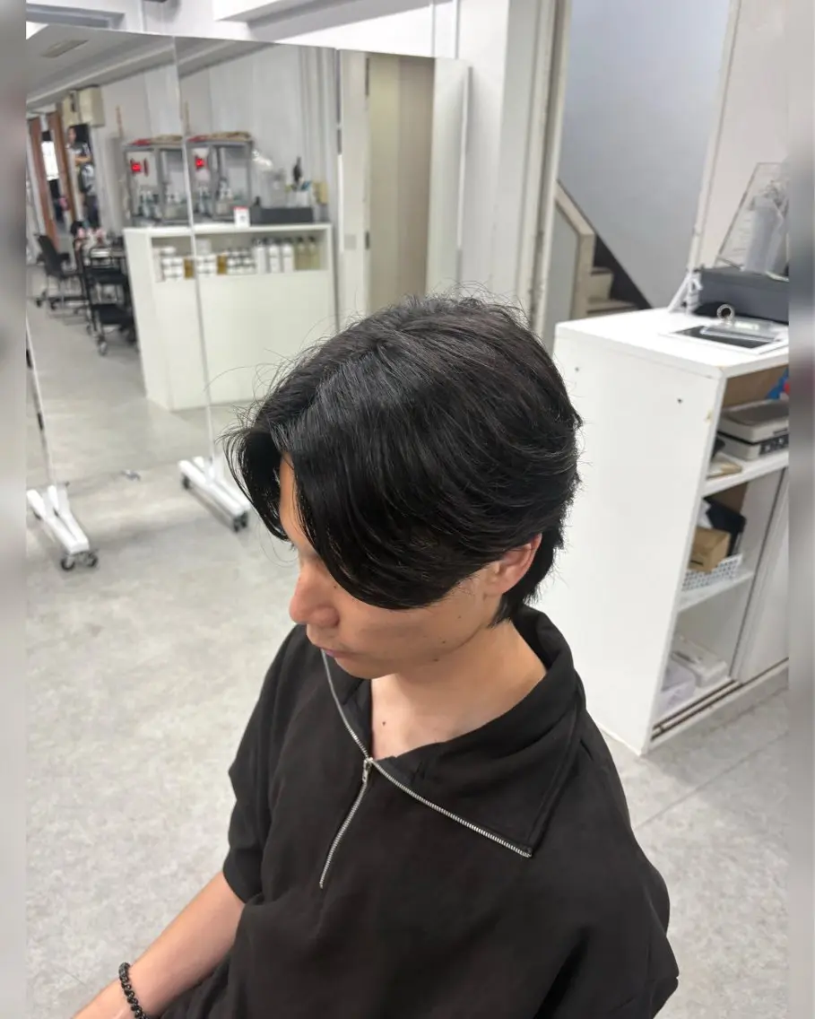 ショート カラー パーマ ヘアアレンジ メンズ キッズ アップバング センターパート メンズハイライト マッシュ メンズパーマ 🔥メンズ特化🔥/ 福田朝輝のヘアスタイル