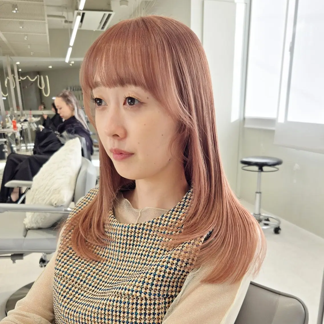 カラー ベージュカラー ピンクカラー ピンクベージュ カット ヘアカラー miho🌜️🎀 KEEN立川店のヘアスタイル
