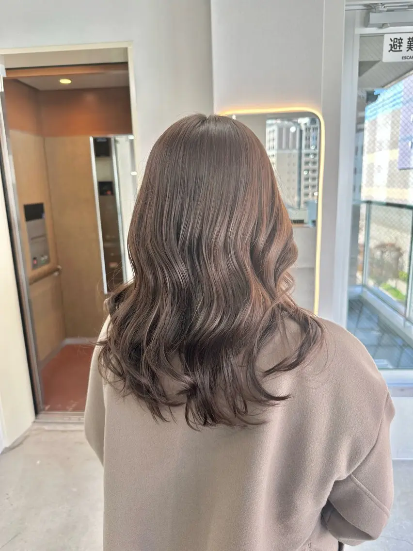 ミディアム チョコレートブラウン 福岡美容師 SOUTAのヘアスタイル