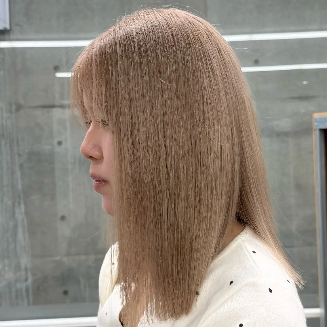ミディアム カラー ヘアカラー Runa/心斎橋 /ハイトーンのヘアスタイル