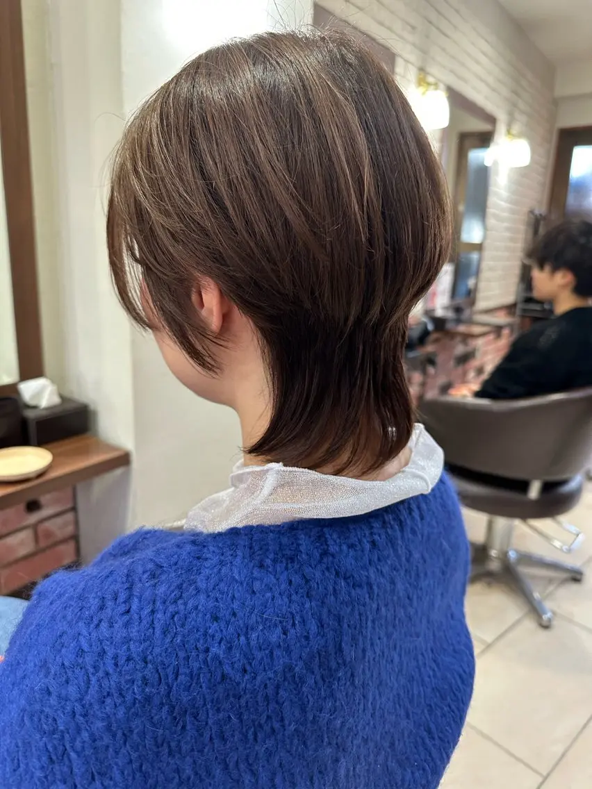 ミディアム カット ヘアカラー トリートメント 髪質改善 LIME 長野駅のヘアスタイル