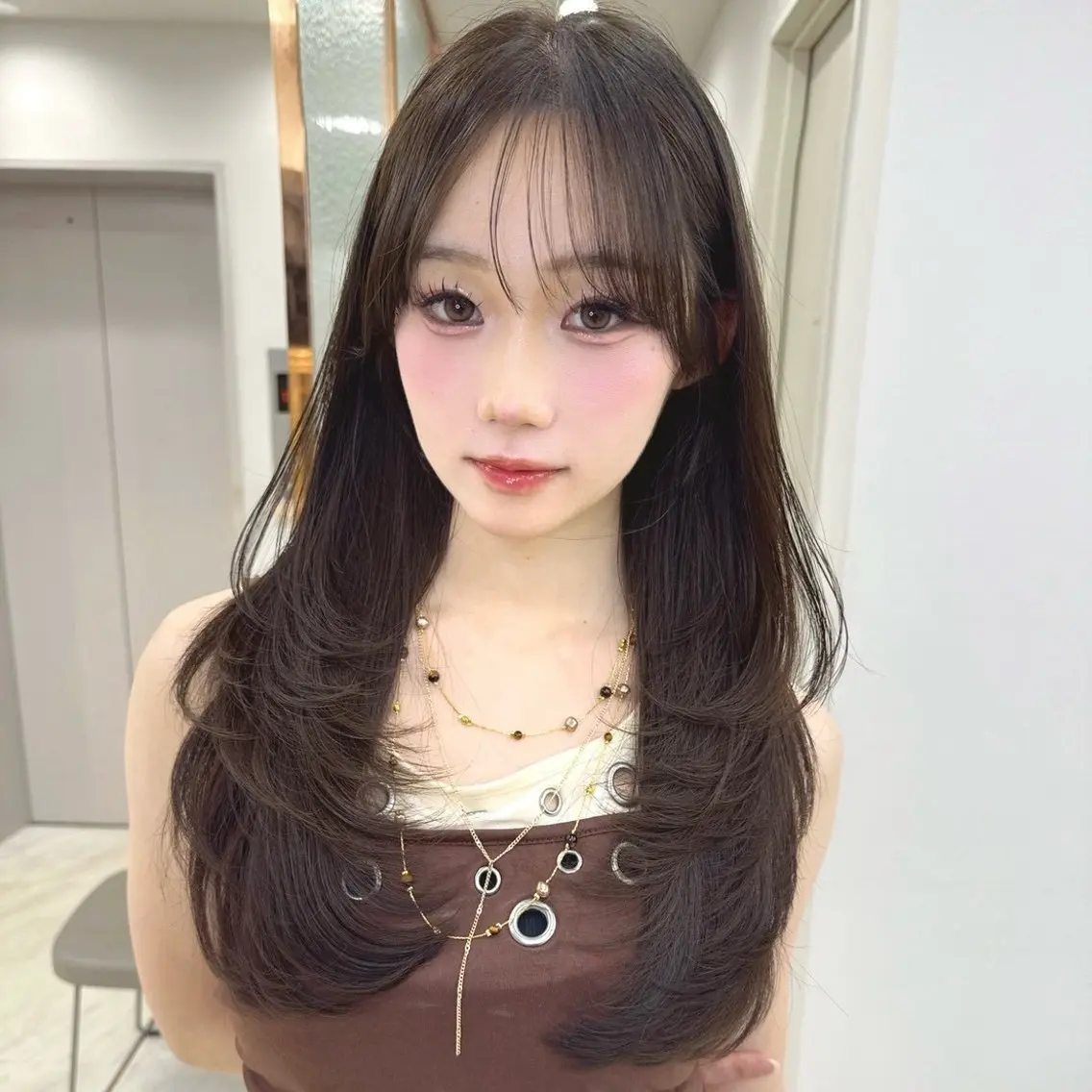 ロング カラー カット ヘアカラー トリートメント 縮毛矯正/レイヤー /髪質改善/おばかんのヘアスタイル