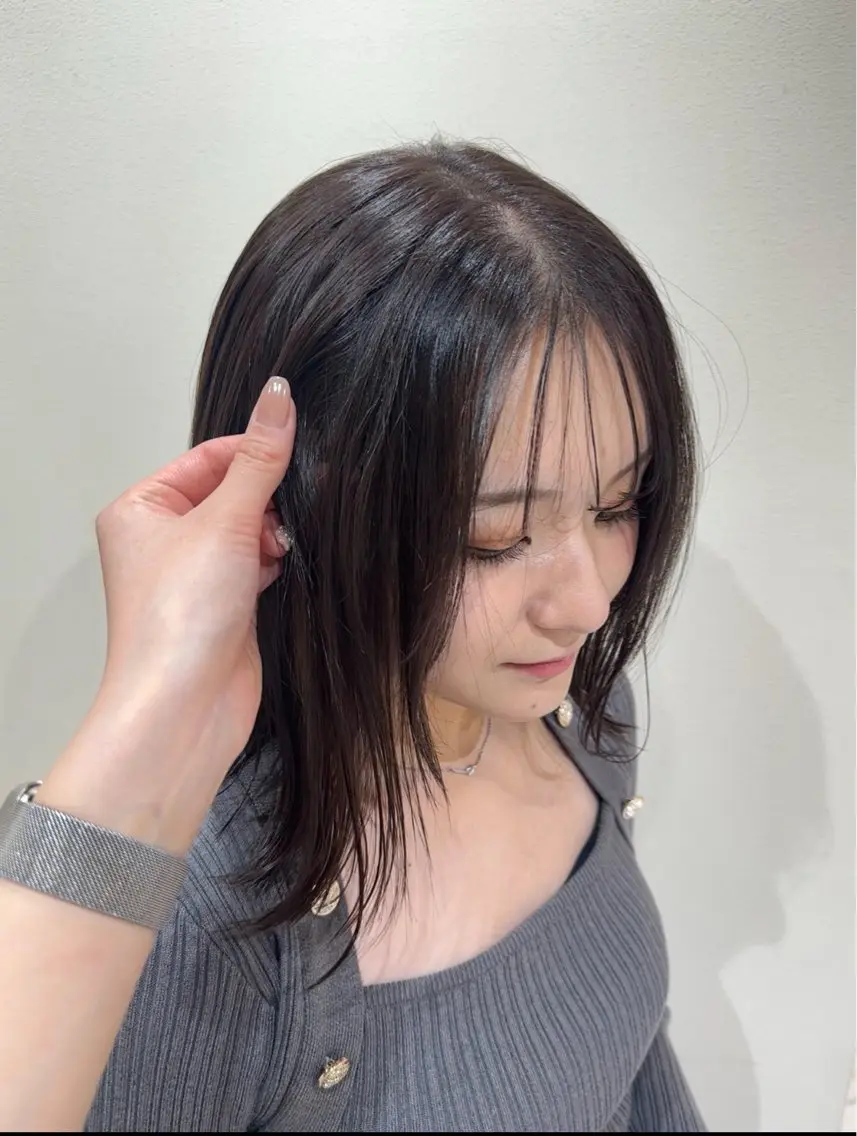 ミディアム カラー ヘアカラー レイヤー/韓国ヘア 角岡泉希のヘアスタイル