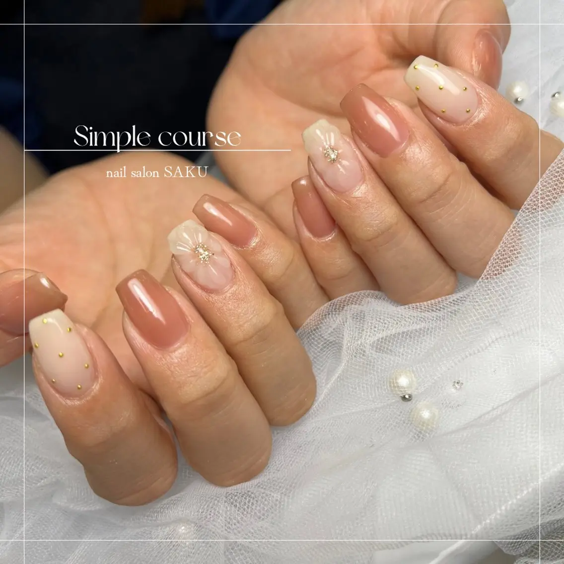 ネイル ニュアンスネイル シンプルネイル SAKU nail 作島茜のネイルデザイン