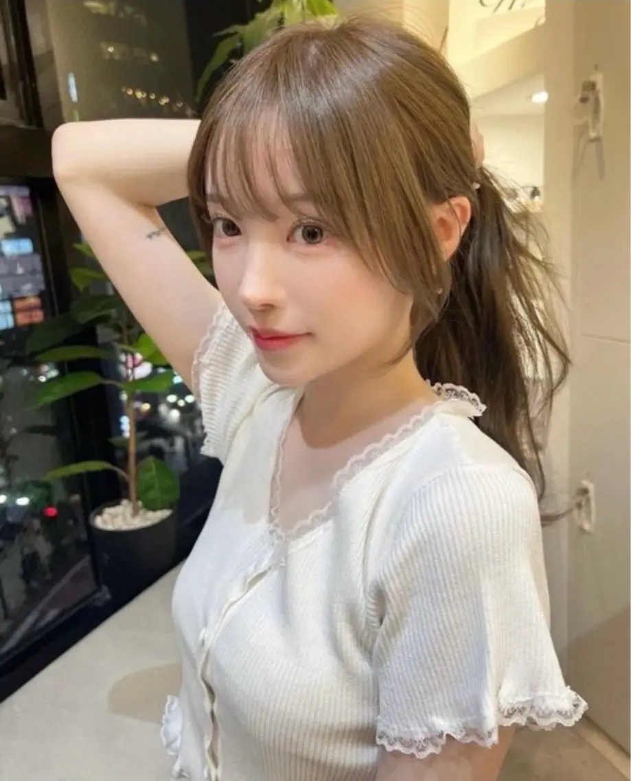 【7.8月限定🎀】前髪、顔まわりカット+ケアカラー+超音波クイックトリートメント💗の写真