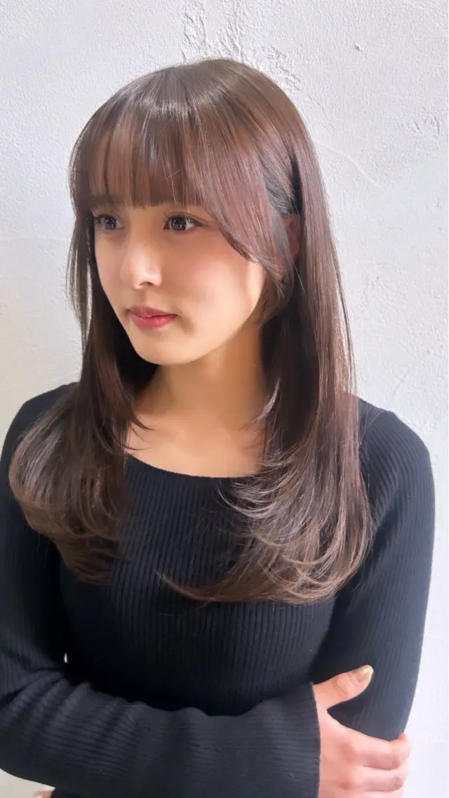 ロング カット ヘアカラー トリートメント 剣持友希/ifh iizuka/高崎のヘアスタイル
