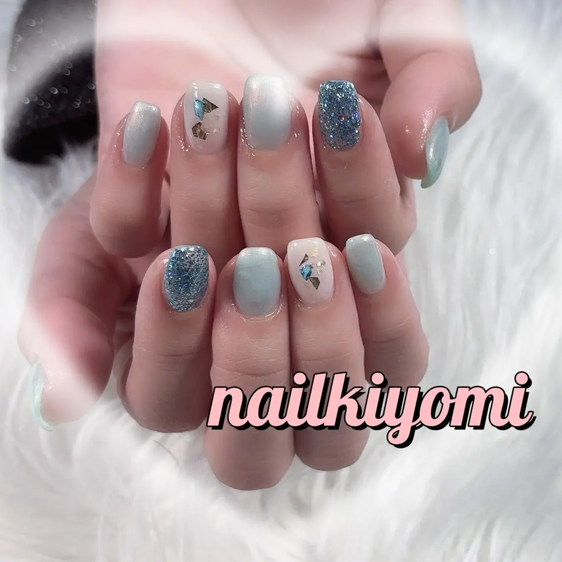 ネイル ロングネイル マグネットネイル 持ち込み 🦋Kiyomi. 🦋のネイルデザイン