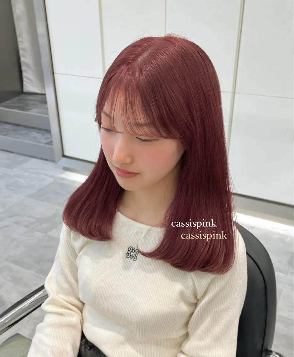 セミロング カラー ヘアカラー ParveMix ♡白神みやびのヘアスタイル